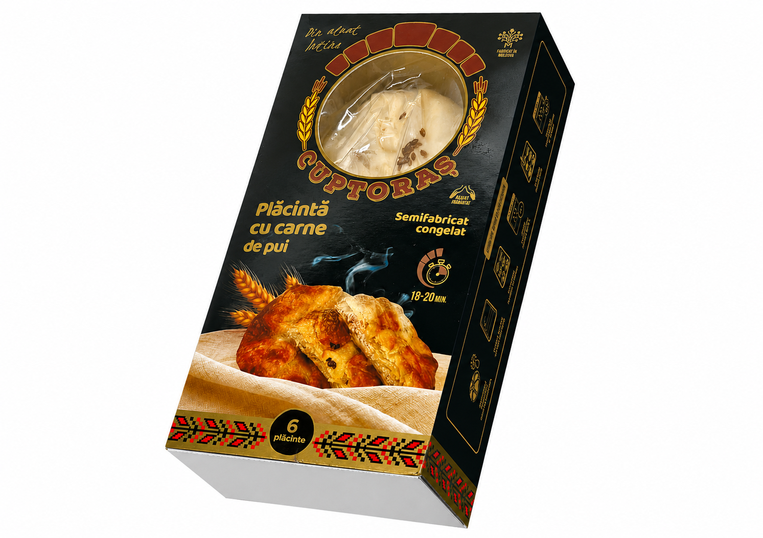 Plăcinte congelate "Poale-n Brâu" cu carne de pui