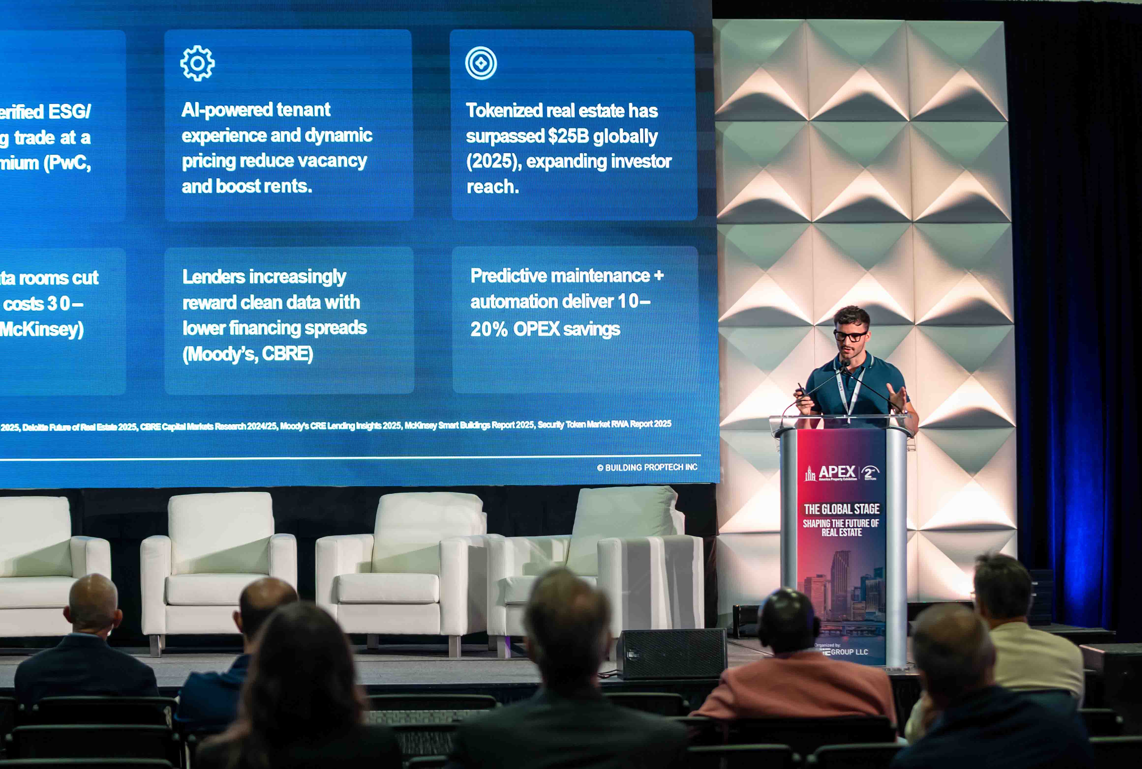 Matthew Schneider speaking at APEX 2025 in Miami, Florida