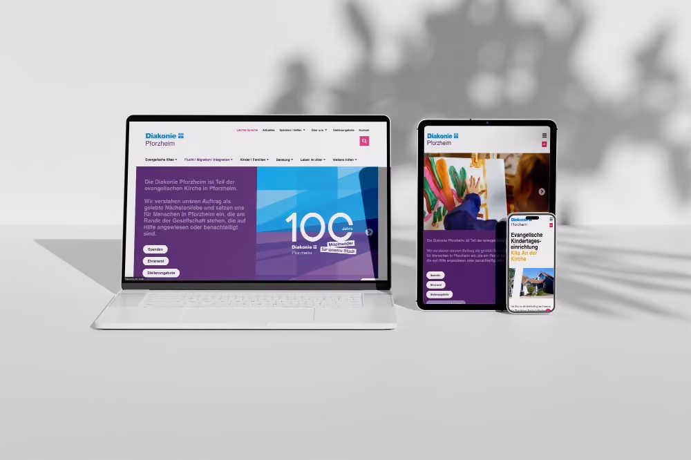 Website-Relaunch Diakonie Pforzheim – Barrierearmes Webdesign für soziale Einrichtungen