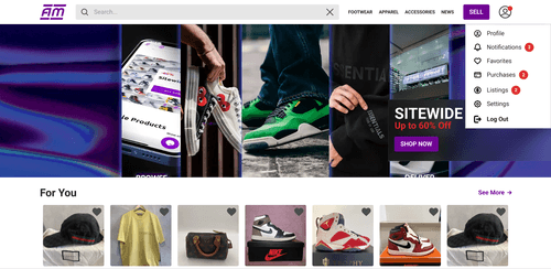 New version of profile dropdown