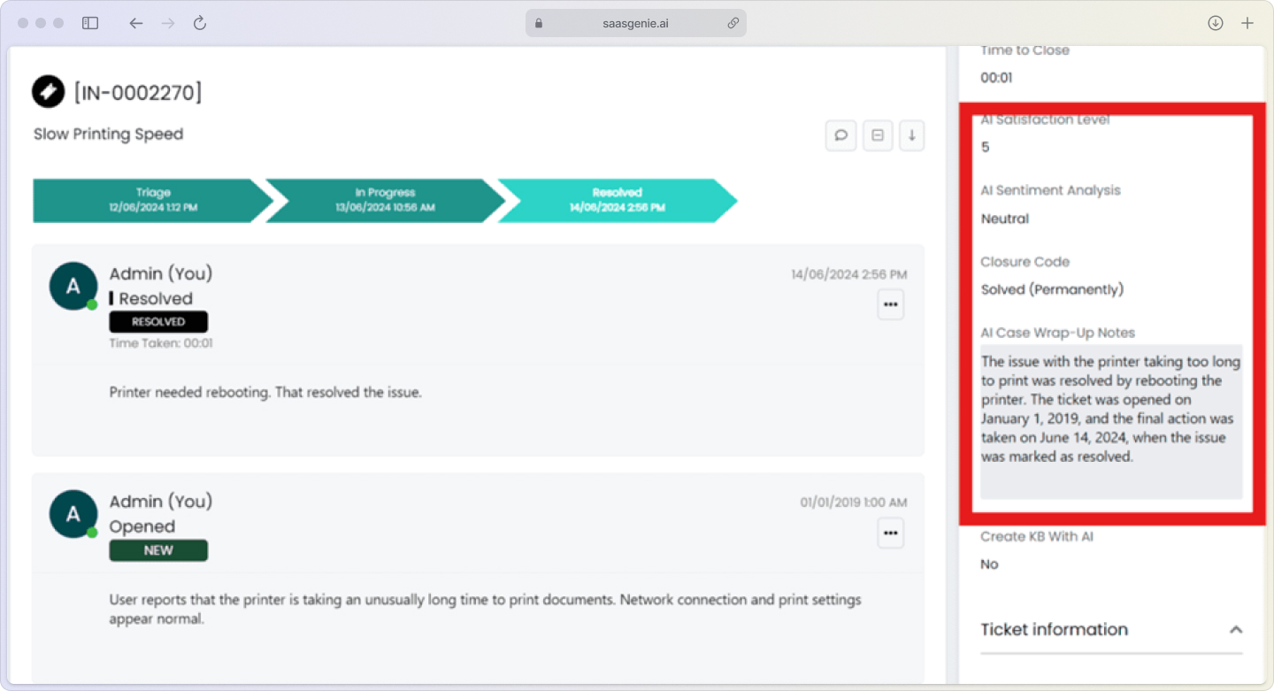 Natural language processing automatically extracts key information from unstructured ticket descriptions and categorizes requests for intelligent routing