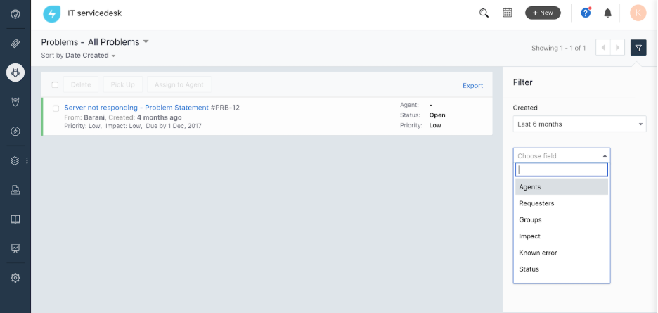 Problem Management : Freshservice Support