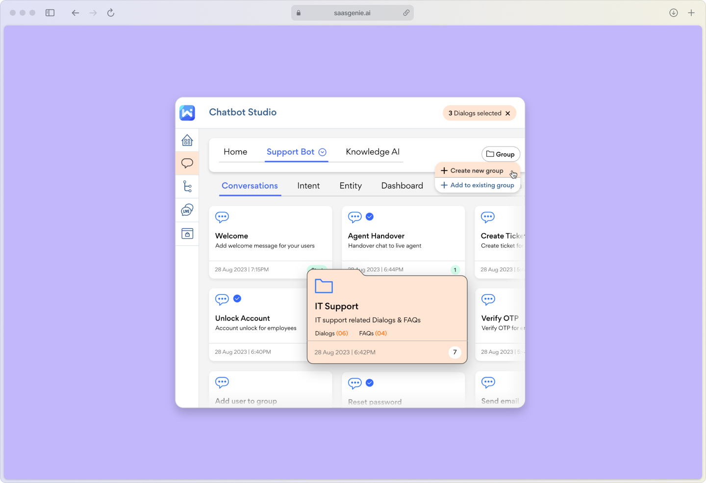Atomicwork virtual AI agent chatbot interface resolving employee IT requests