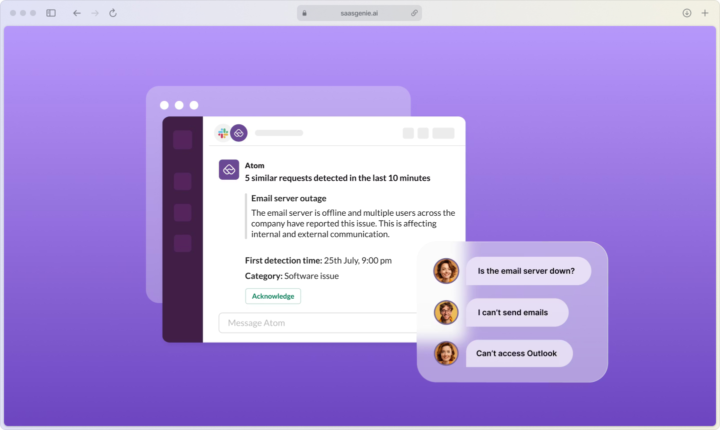 IT analyst reviewing AI-powered problem management dashboard showing incident patterns and root cause analysis.