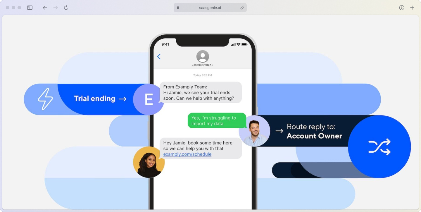 Intercom assignment rules interface displaying conditional routing logic with dropdown menus for customer segments, keyword triggers, and team selection options.