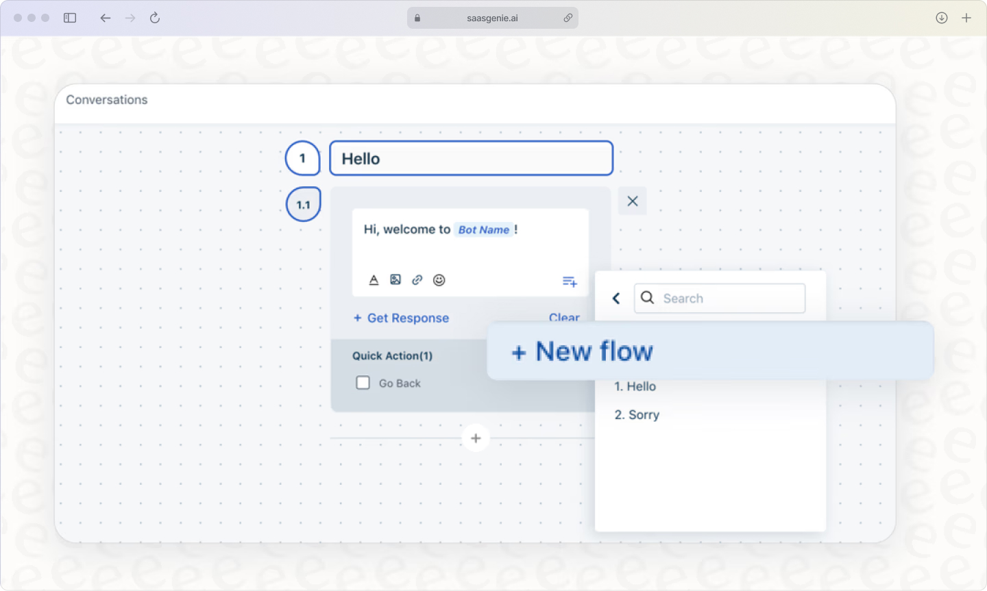 A screenshot of a visual workflow builder showing blocks and arrows used to design an automated refund approval process.