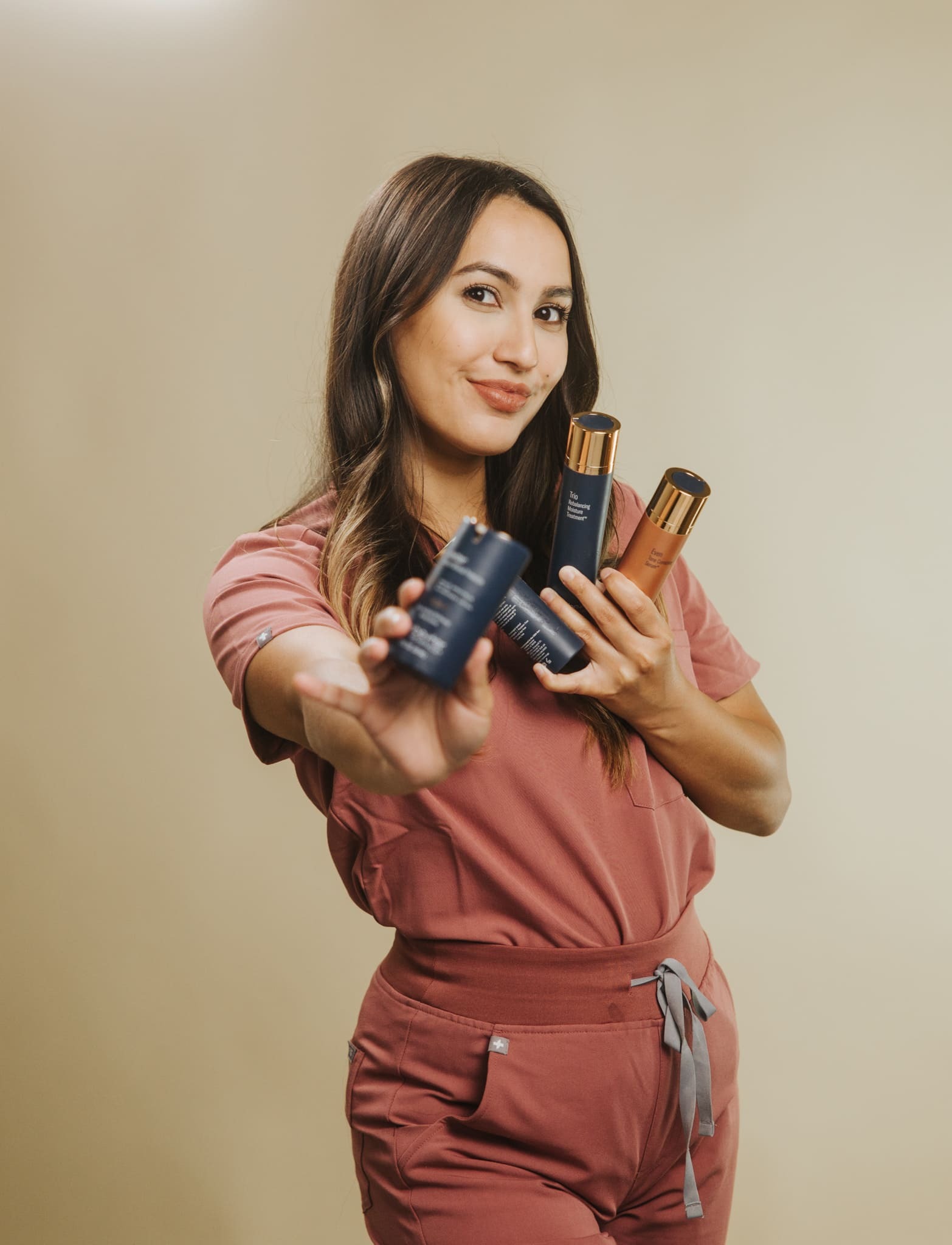 Woman receiving an anti aging facial treatment at a skincare studio in Queen Creek, Arizona