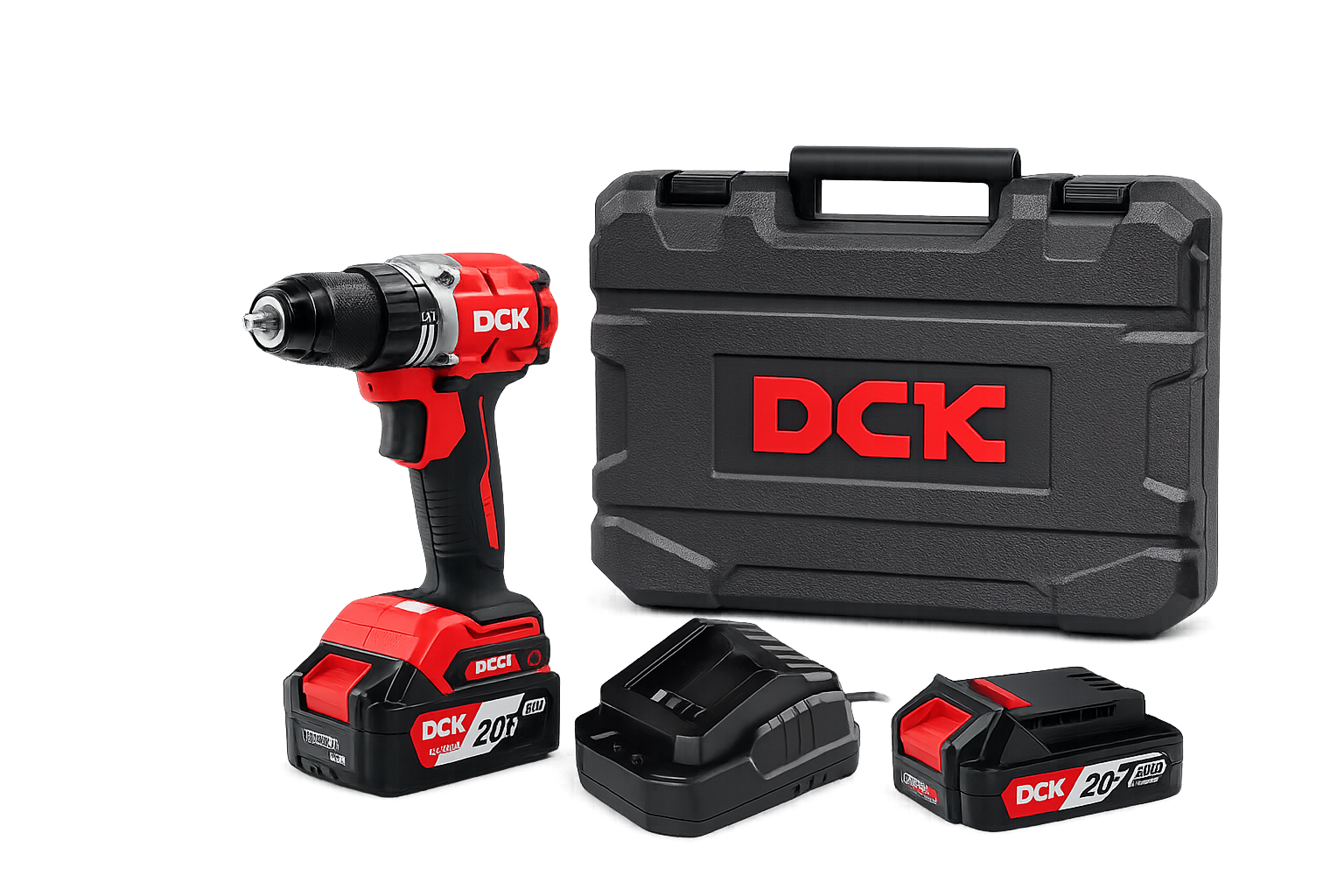 DCK 20V AKU UDARNA BUŠILICA KDJZ2060i, SET SA BATERIJOM 20V, 2Ah, PUNJAČ I KOFER