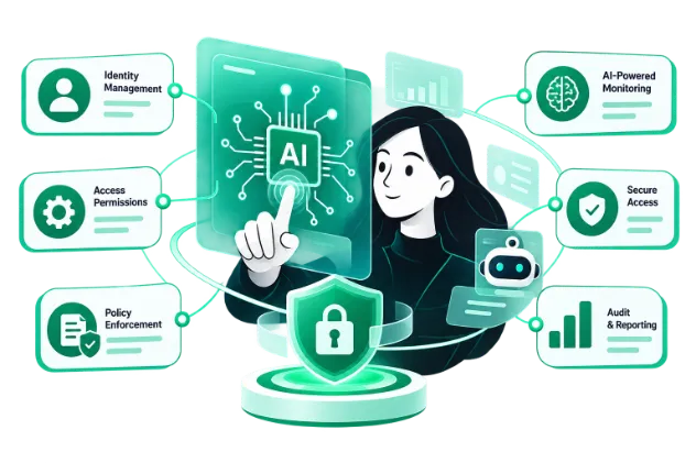 Access control dashboard connecting identity management and policy enforcement
