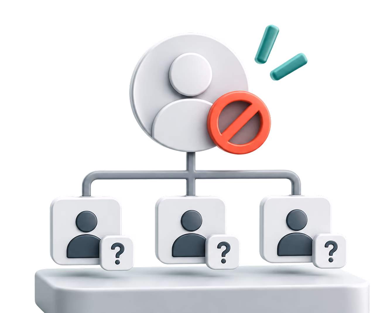 Illustration of a person reviewing a policy check shielded by an umbrella