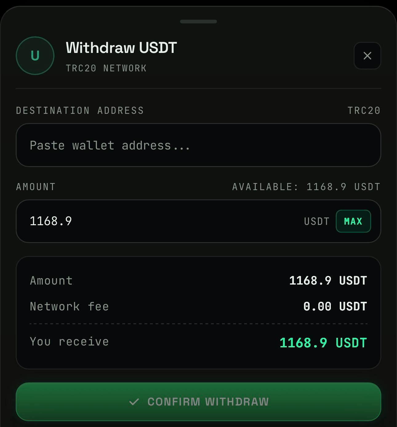 GG-Shot withdraw earnings to wallet