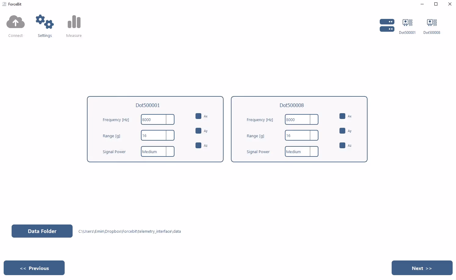 Easily configure measurement settings and signals