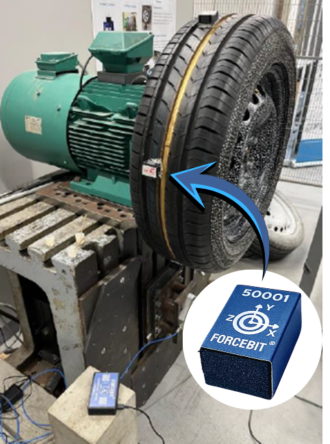 wireless accelerometers on tire experiment