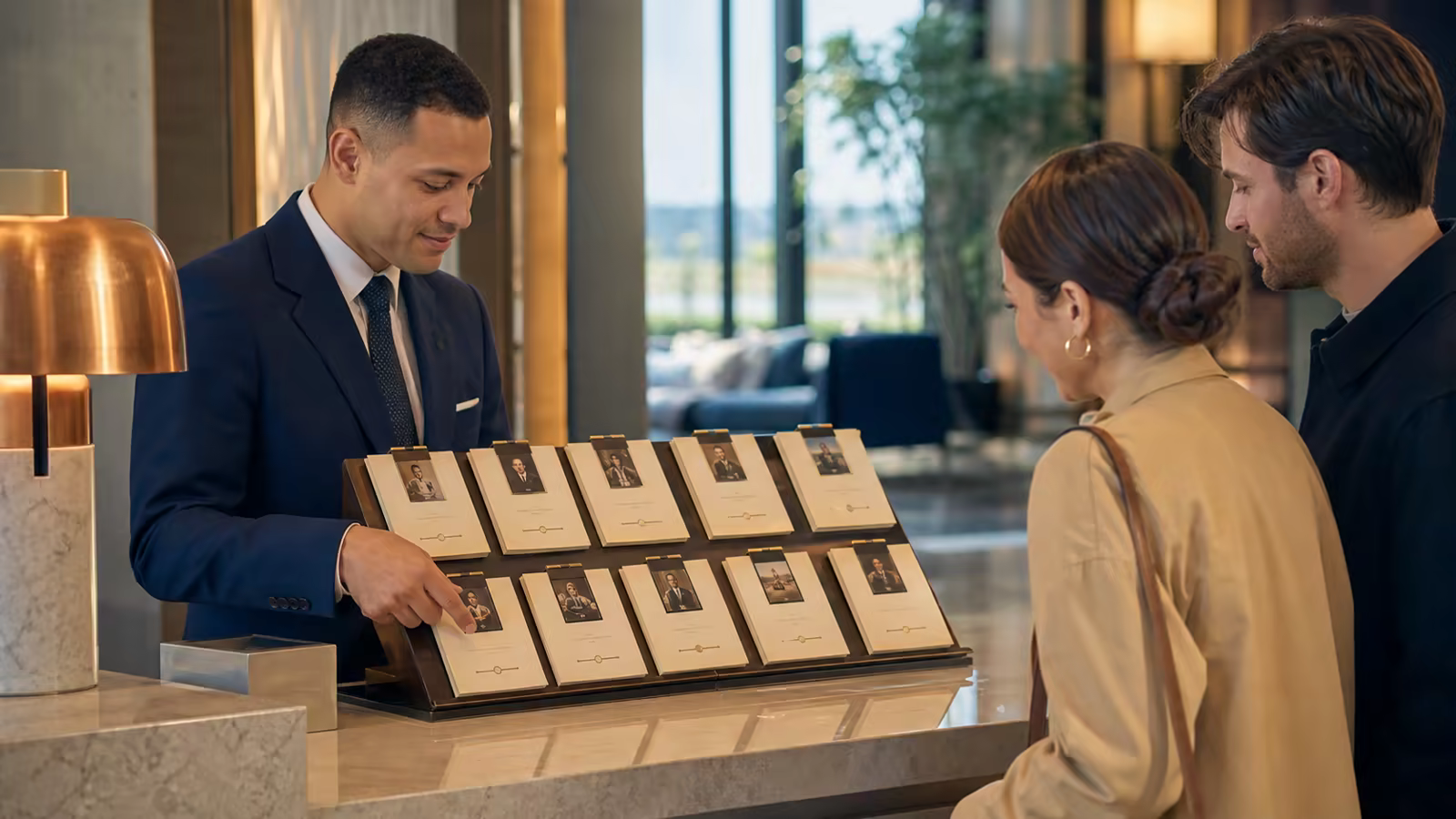 A clear service directory in a contemporary establishment
