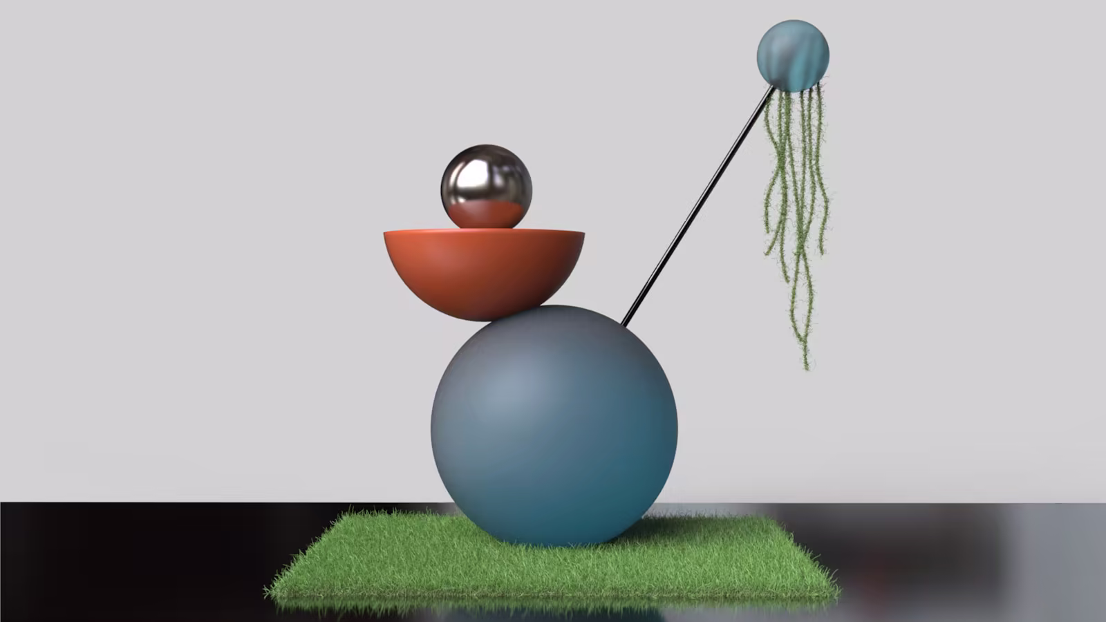 Une sculpture cinétique aux mouvements précis et apaisés dans une galerie