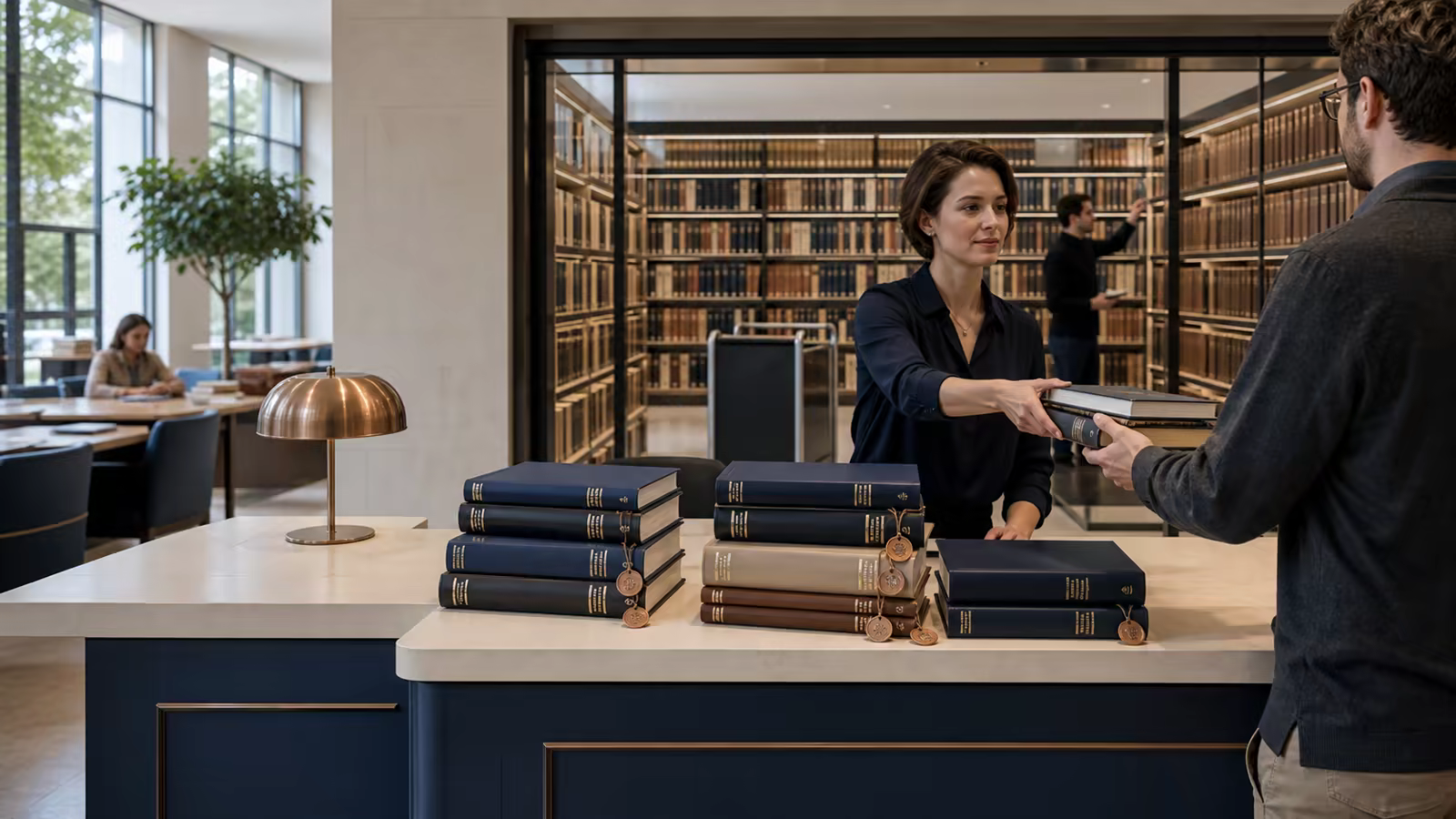 A reference office preparing the most consulted documents while displaying their date