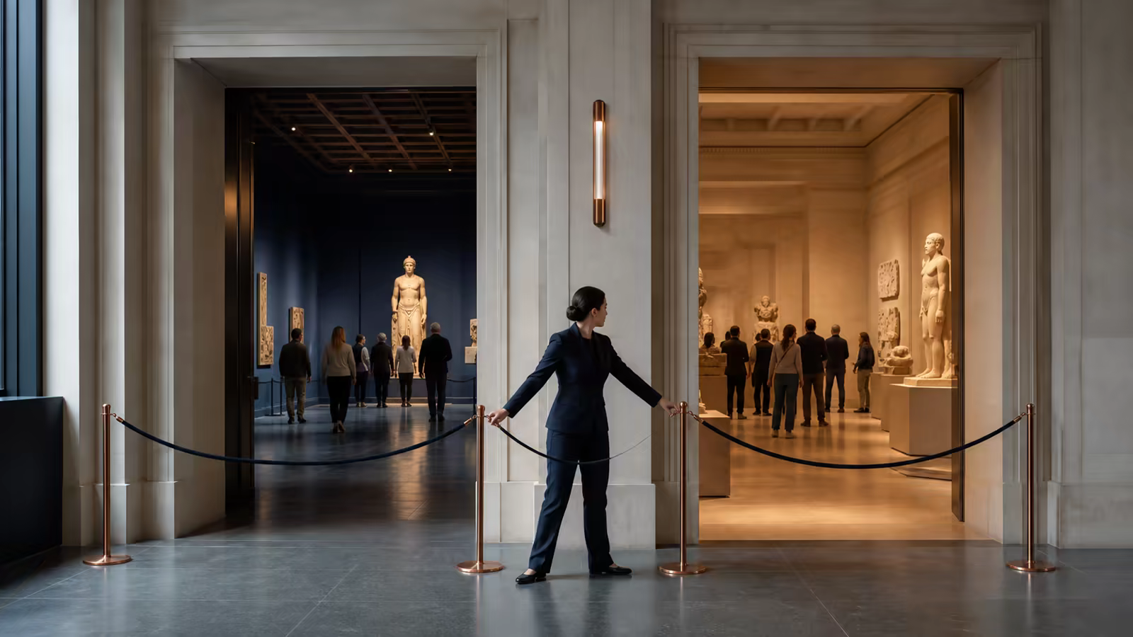 Two separate entrances separating visitors already expected from new audiences