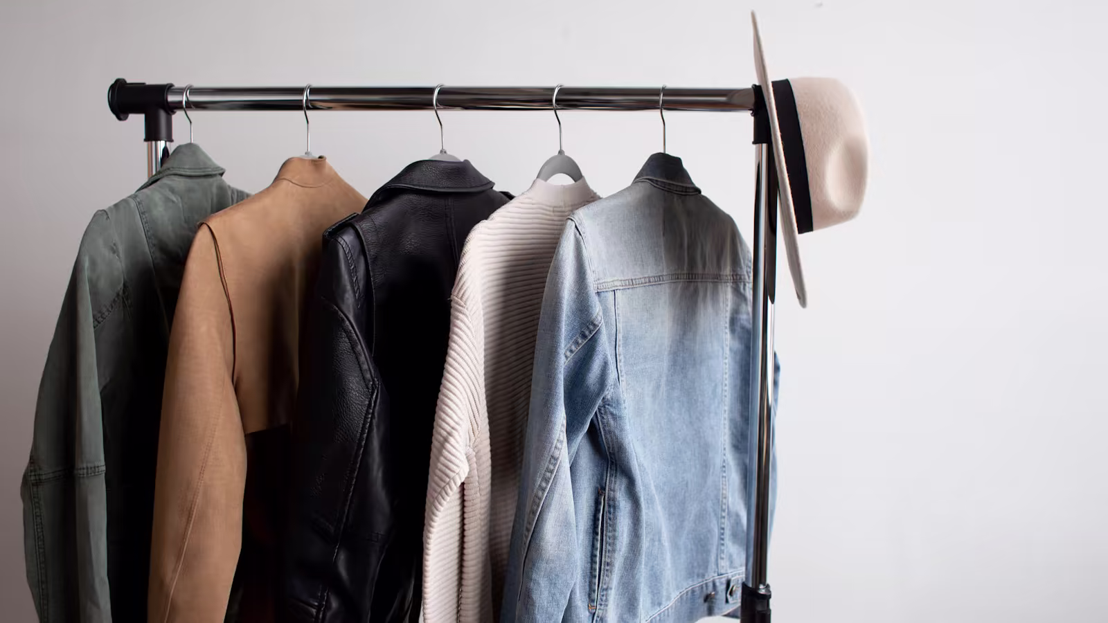 Clothing cataloged with consistent labels in a stylish stash