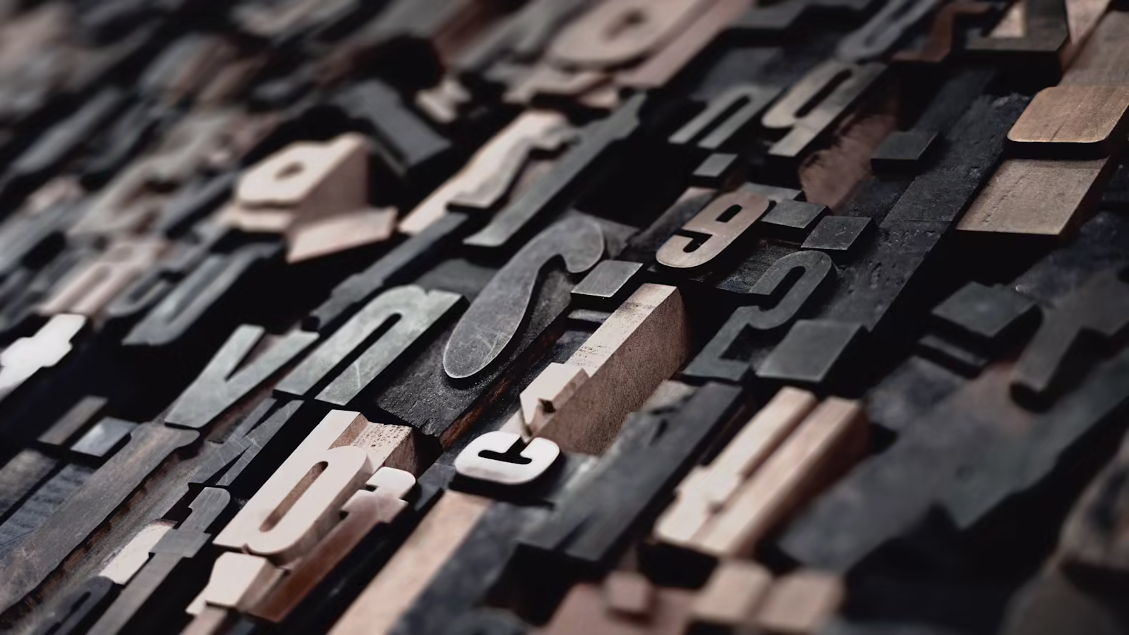 Typographic specimens in a contemporary printing workshop