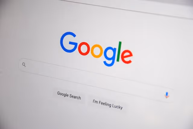 A marketing dashboard on a computer, illustrating a managed Google Ads campaign.