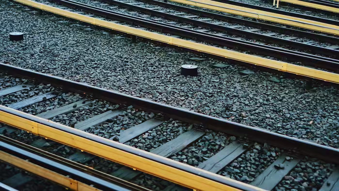 A railway switch directing different trains according to their route