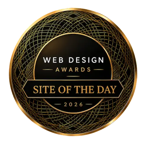 Web Design Awards gouden badge voor Site of the Day 2026