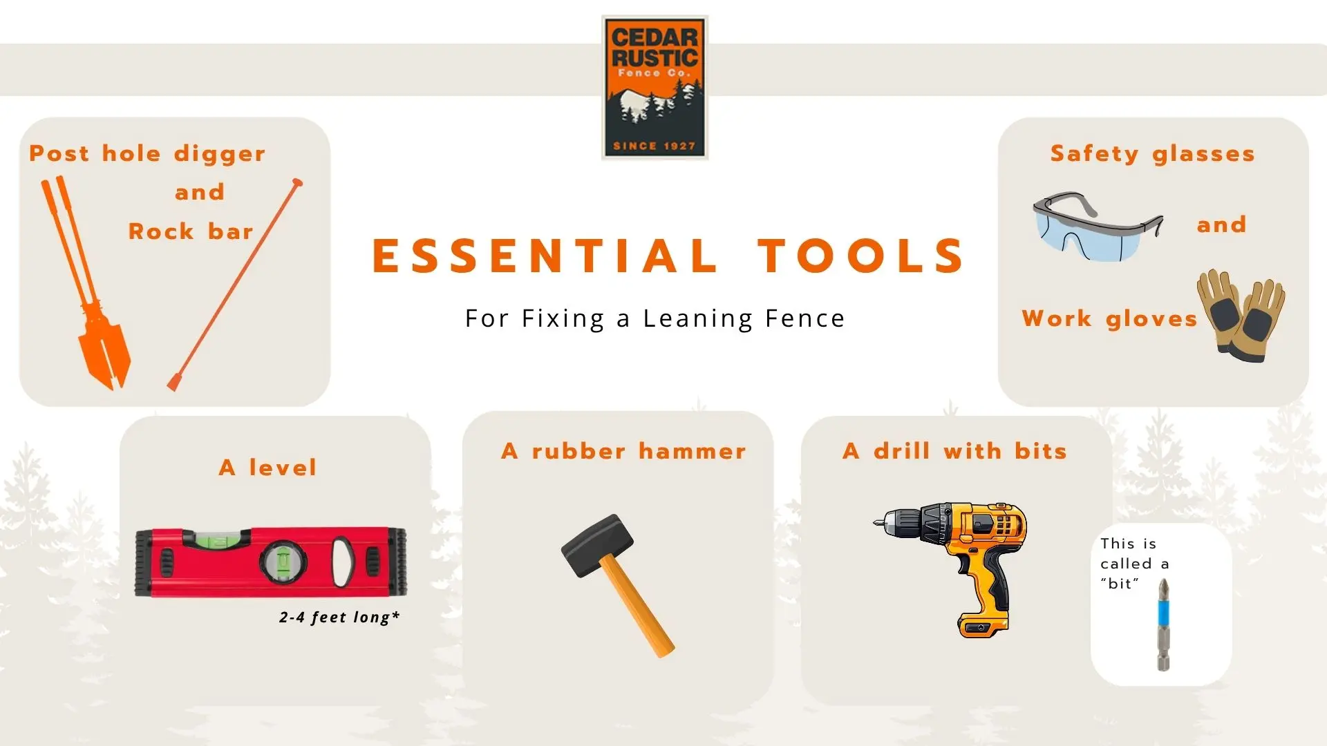 Essential Tools for Fixing a Leaning Fence