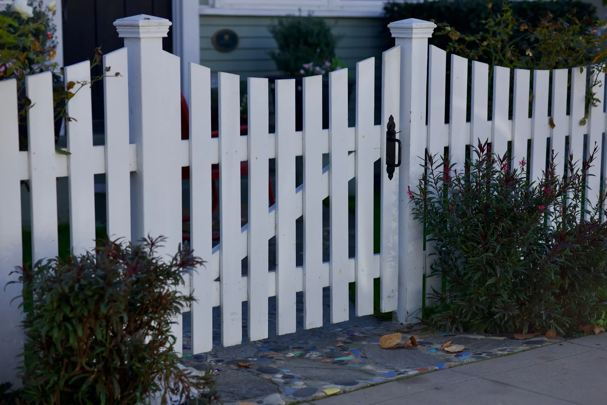 first photo of white beautiful fence