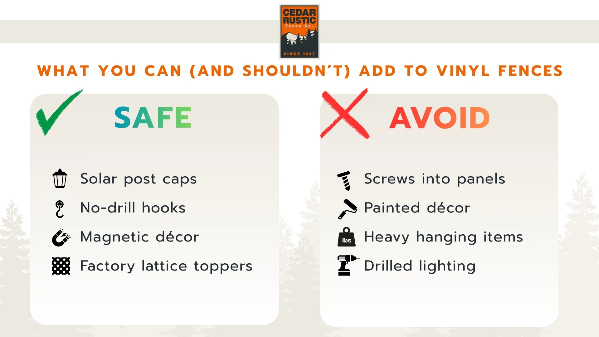 What You Can (and Shouldn’t) Add to Vinyl Fences