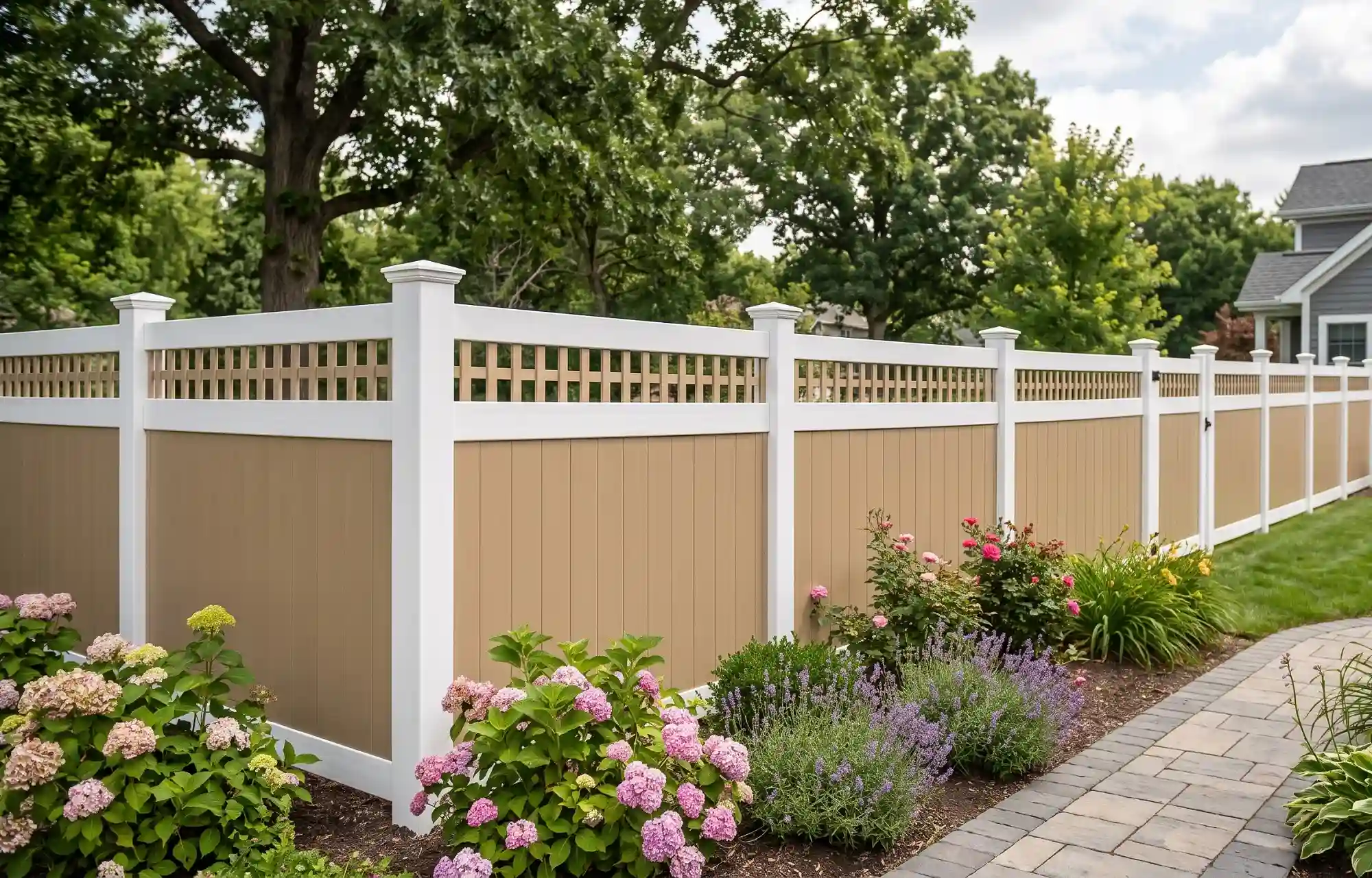 first photo of white beautiful fence