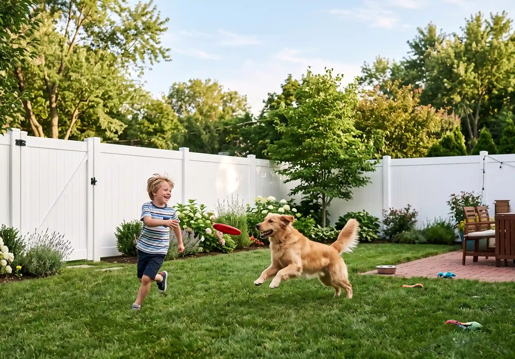 first photo of white beautiful fence
