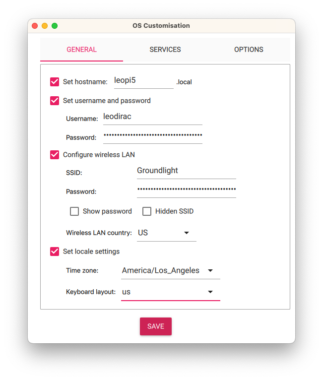 Rasterberry Pi Imager OS customization