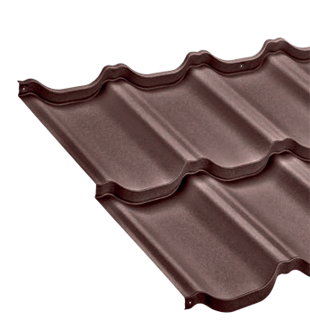 Render of Worthouse Supre metal tile roofing in Sierra Brown
