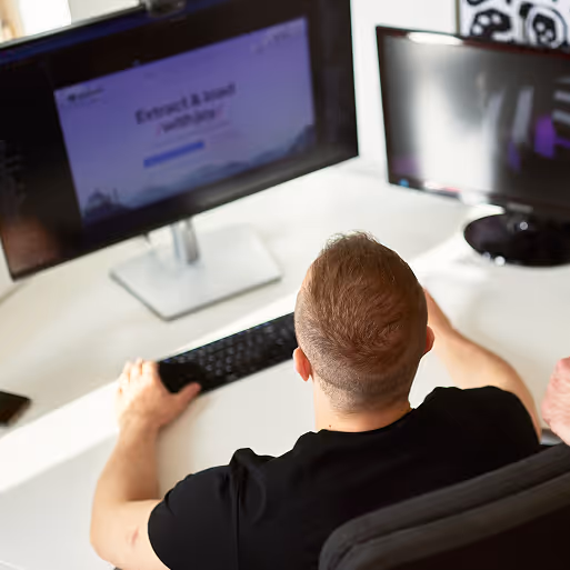 Shot of a man reading book