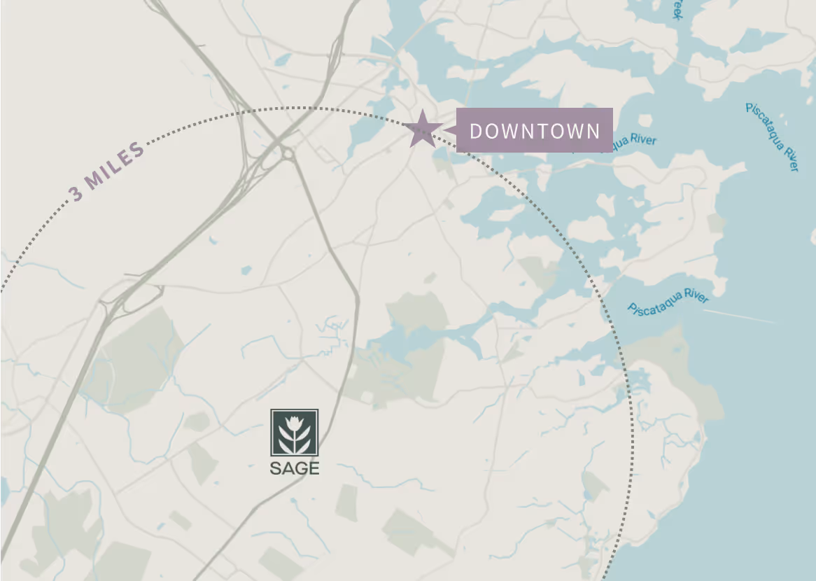 Map of Portsmouth area in New Hampshire.