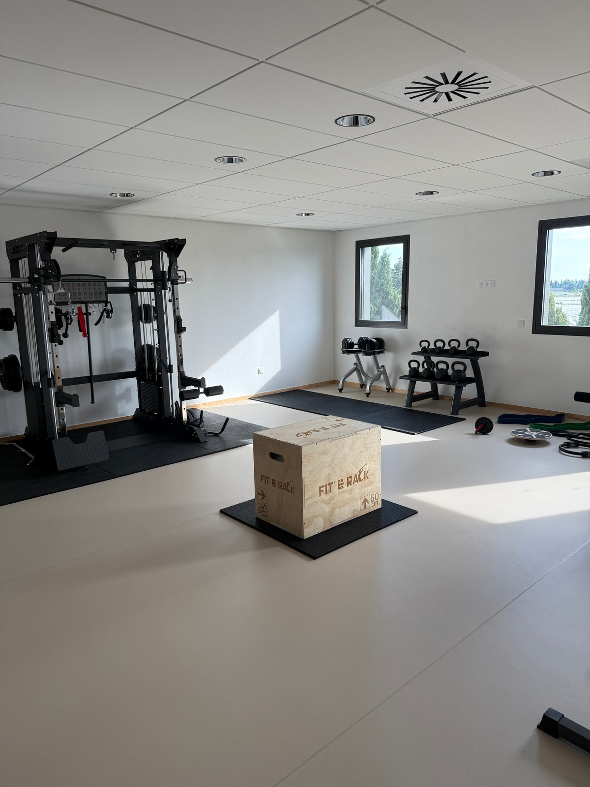 Salle de sport de 70 m² installée par RAKK à Grenoble