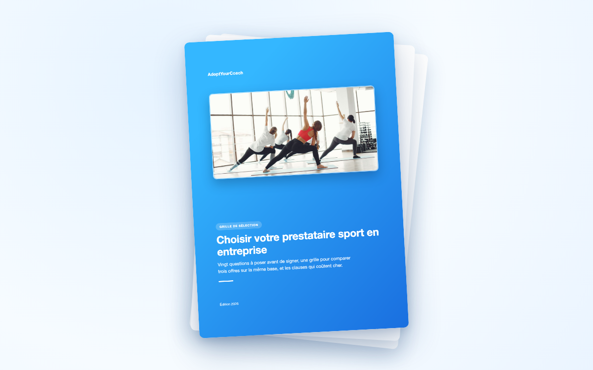 Couverture de la grille de sélection d'un prestataire