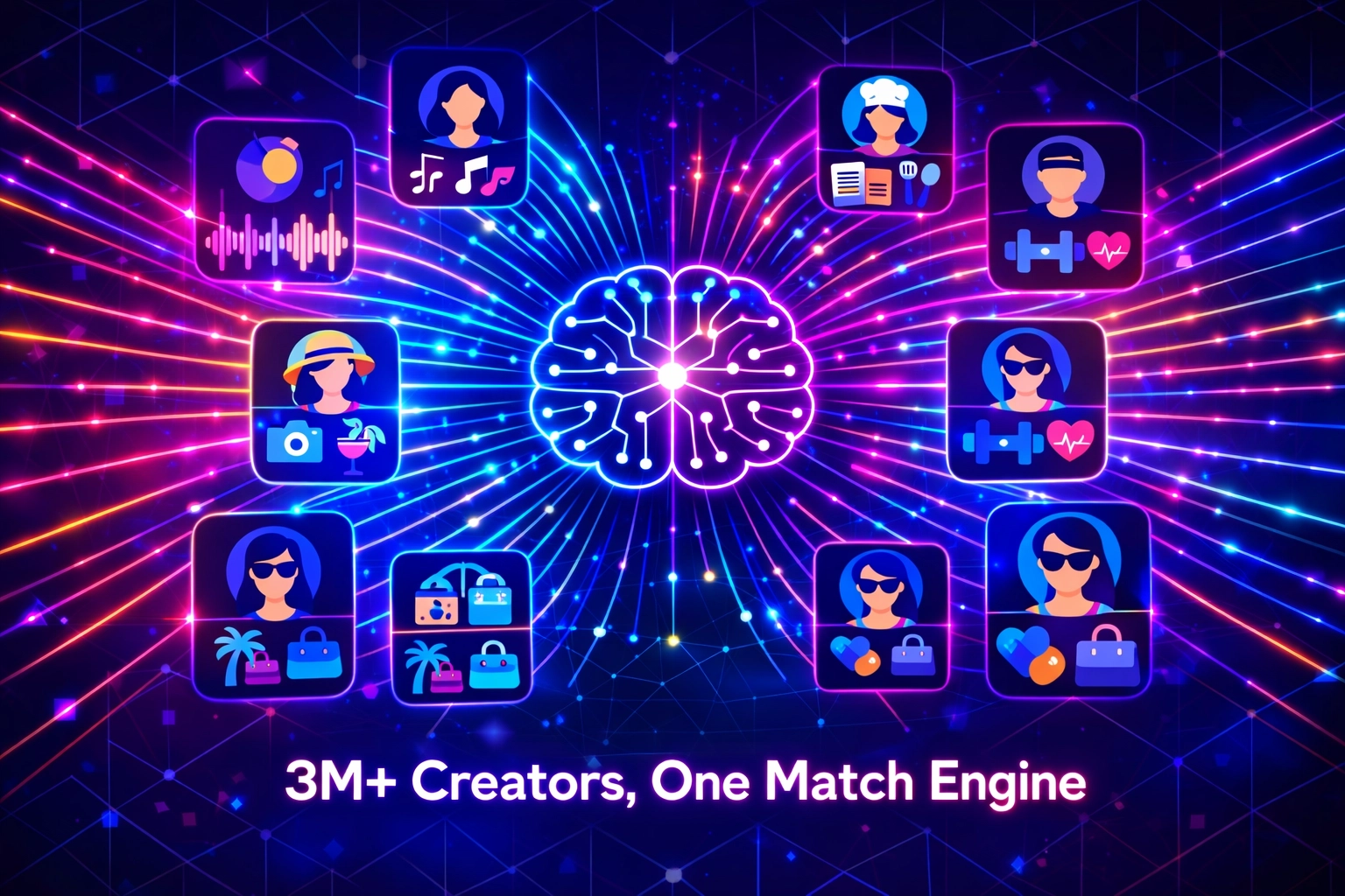 AI technology connecting music to millions of creator profiles across different content niches