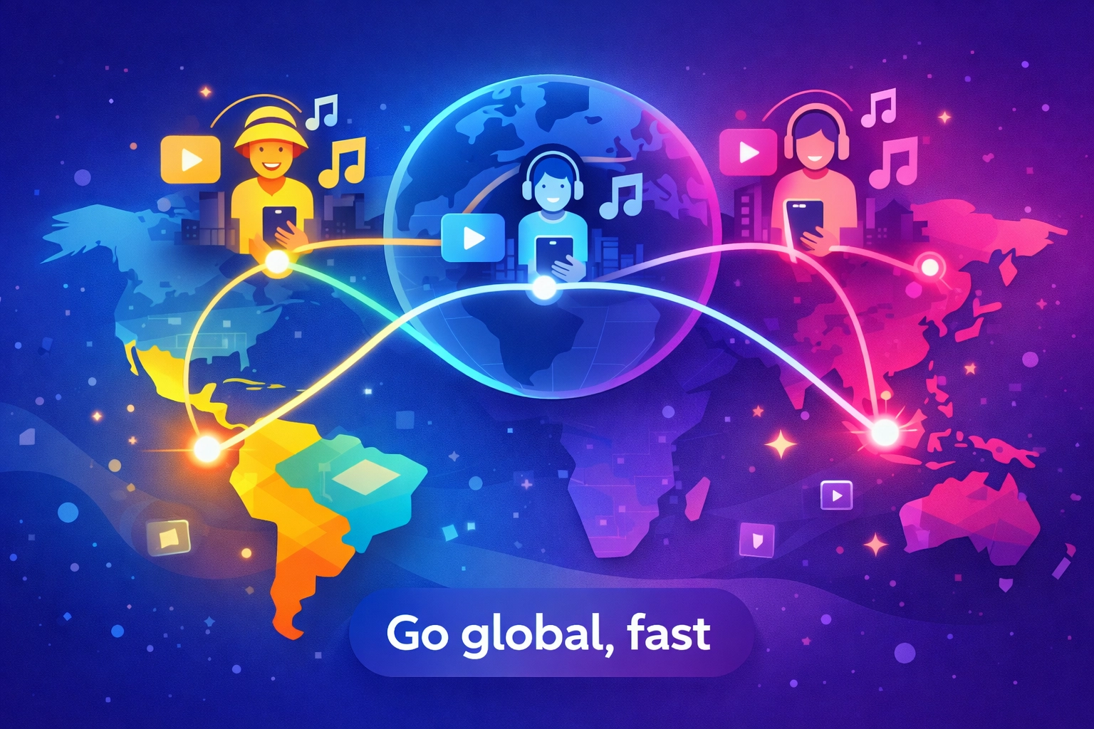 Global creator network spanning Brazil, Germany, Philippines for worldwide music promotion