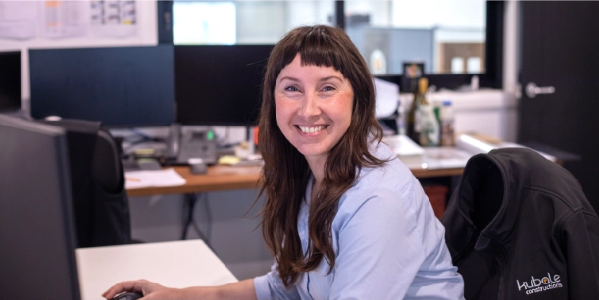 Draftsperson, Shona Scott operates Cabinet Vision to specify joinery designs