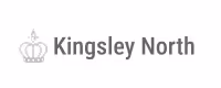 Kingsley North logo: text with crown icon.