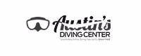 Austin's Diving Center logo: diving mask and stylized text.