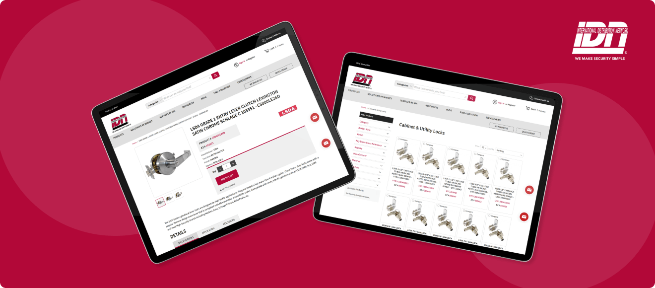 Tablet and two smaller device screens displaying Shoebacca online store with shoe listings, categories, and product details on a red background.