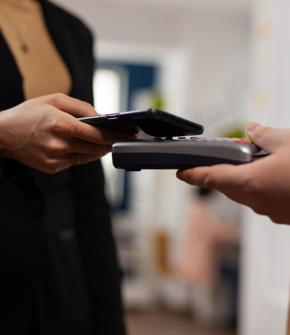 Contactless phone payment at a card terminal