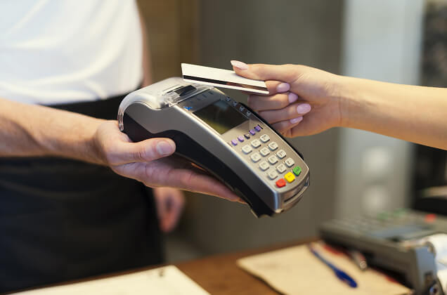 Card payment at a POS terminal