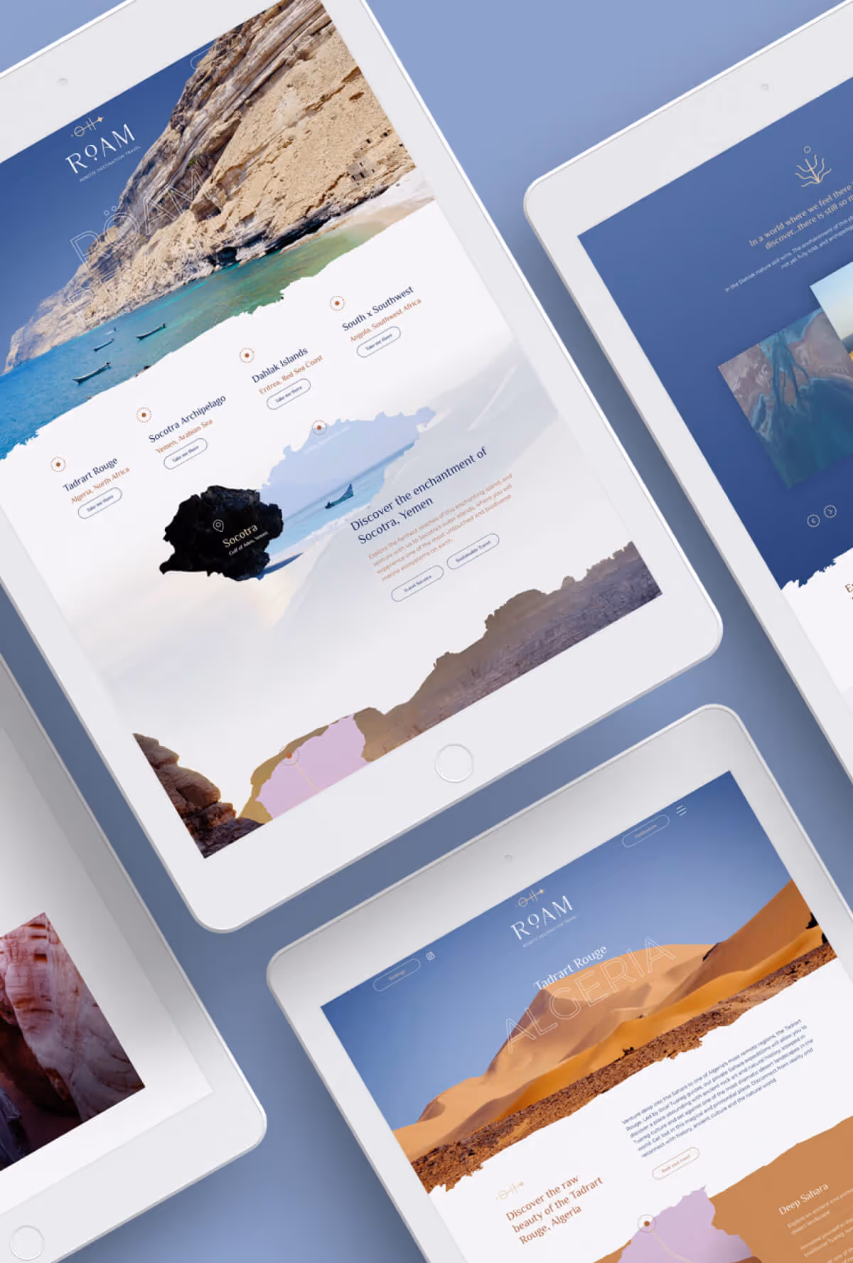 mockups of a website