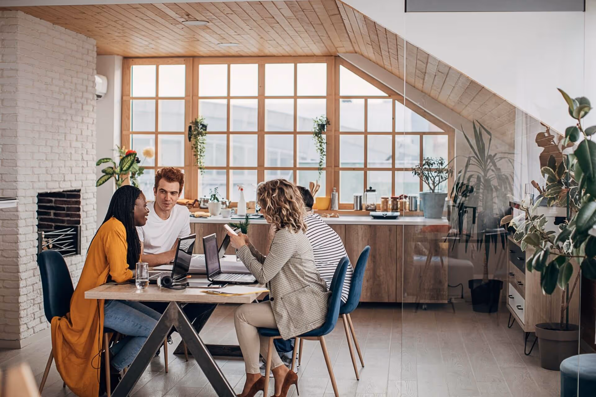 Group of people sitting at a table