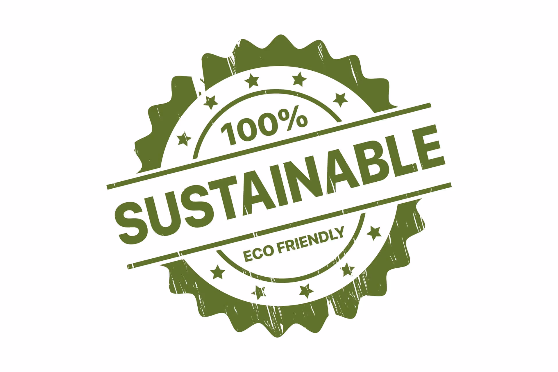 Grunge sustainable seal stamp