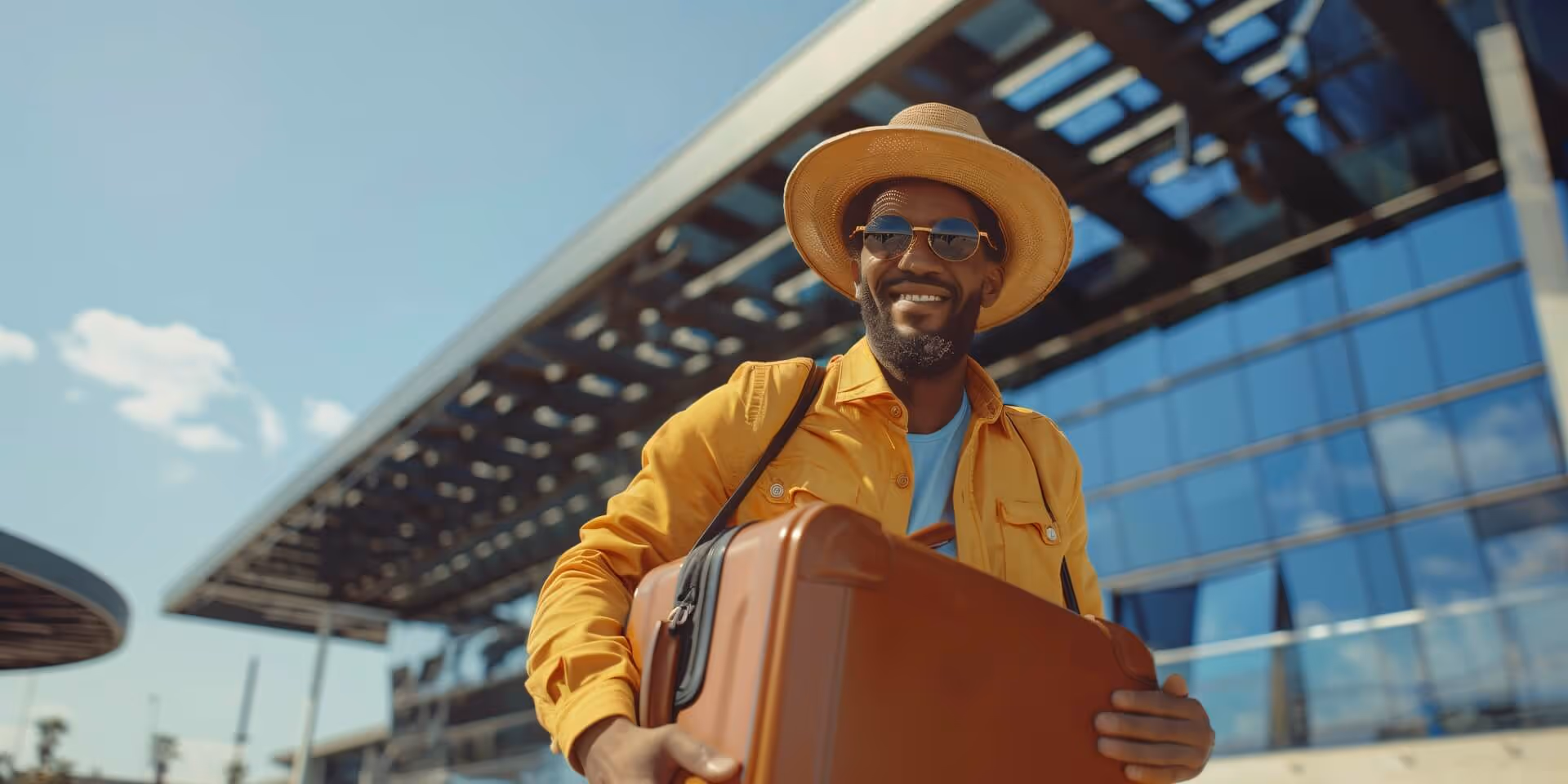 Man carrying his luggage