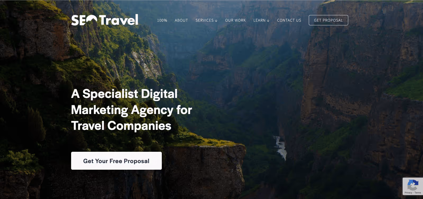 SEO Travel Website Homepage